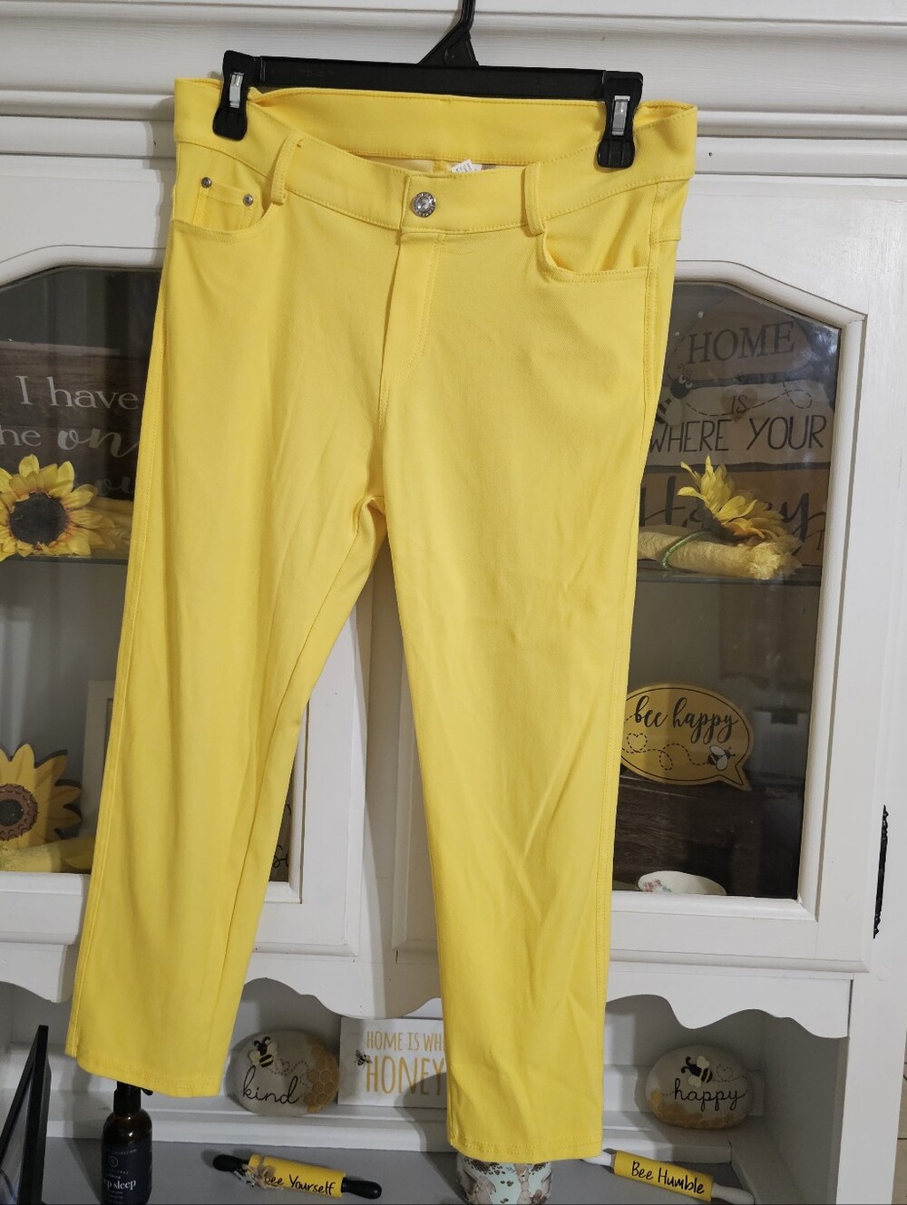 Yelete Bright Yellow Ankle Jeans